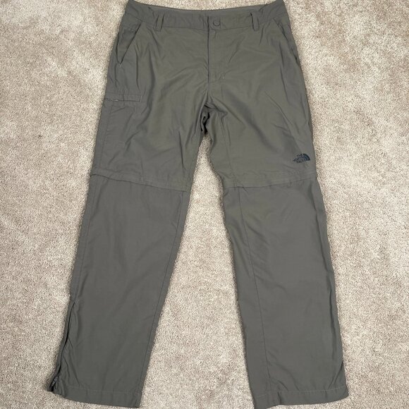 The North Face Pants Mens 36x31 Green Convertible Hiking Lightweight NF0A2UNB - Picture 1 of 12
